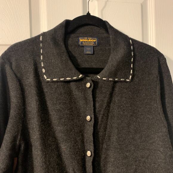 Woolrich Women's Retro Cabincore Cardigan Sweater Size L Holidays Preppy Twee - Picture 2 of 8